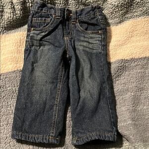 Healthtex Boys 18M Fleece Lined Jeans Warm Winter Denim Pants Toddler EUC